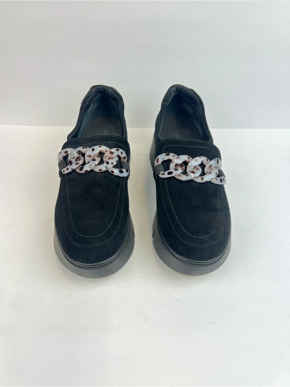NAKED FEET Princeton black suede platform sneakers- Size 9M
